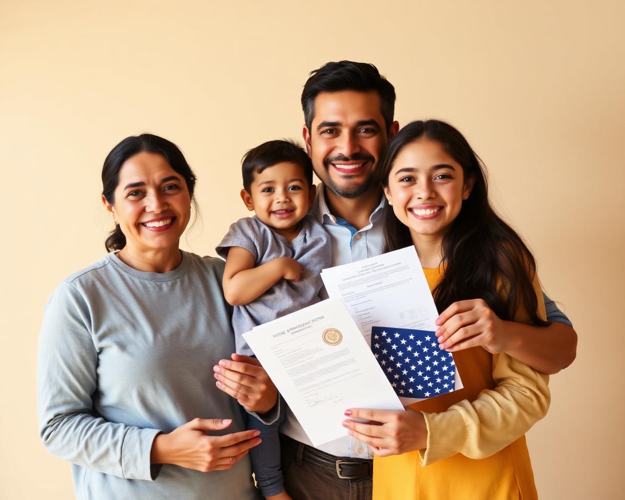 Family reunited in the United States